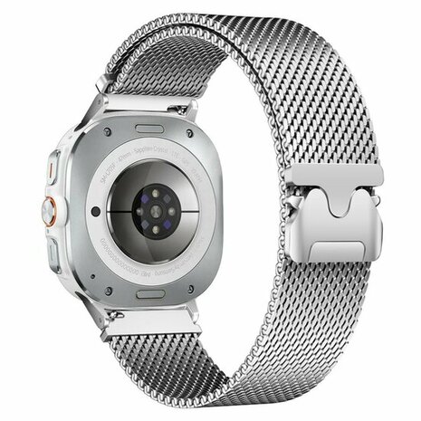 Milanese band met parachute sluiting - Zilver - Samsung Galaxy Watch 8 Classic - 46mm