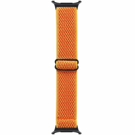Elastische solo loop nylon bandje - Oranje - Samsung Galaxy Watch 8 Classic - 46mm