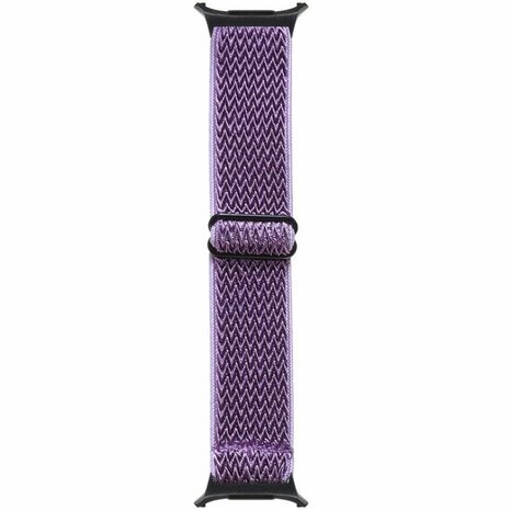 Elastische solo loop nylon bandje - Paars - Samsung Galaxy Watch 8 Classic - 46mm