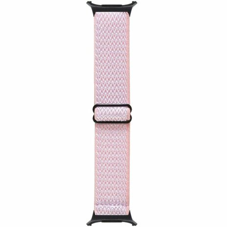 Elastische solo loop nylon bandje - Roze - Samsung Galaxy Watch 8 Classic - 46mm