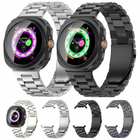 Titanium schakelband - Space Grey - Samsung Galaxy Watch 8 Classic - 46mm