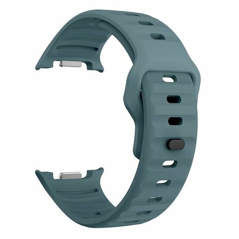 Wave siliconen band - Grijsblauw - Samsung Galaxy Watch 8 Classic - 46mm