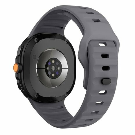 Wave siliconen band - Grijs - Samsung Galaxy Watch 8 Classic - 46mm