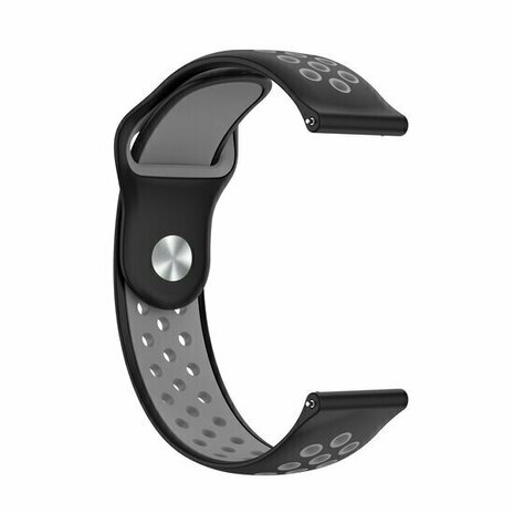 Sport Edition siliconen band - Zwart + grijs - Huawei Watch GT 6 / GT 6 pro - 46mm