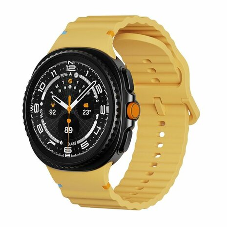 Classic Wave siliconen band - Oker - Samsung Galaxy Watch 8 Classic - 46mm