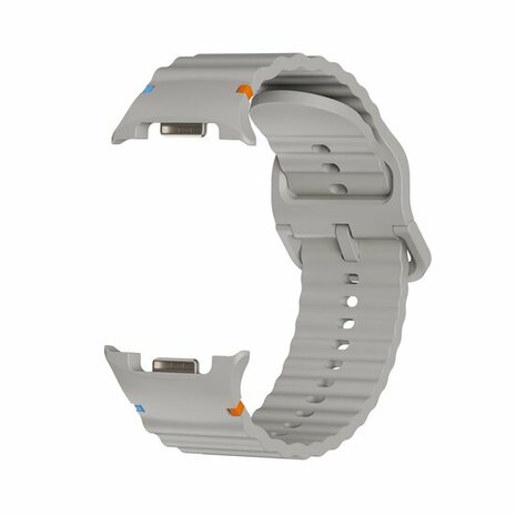 Classic Wave siliconen band - Grijs - Samsung Galaxy Watch 8 Classic - 46mm