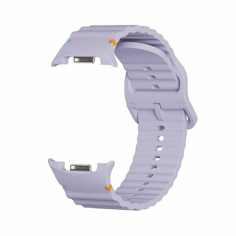 Classic Wave siliconen band - Paars - Samsung Galaxy Watch 8 Classic - 46mm