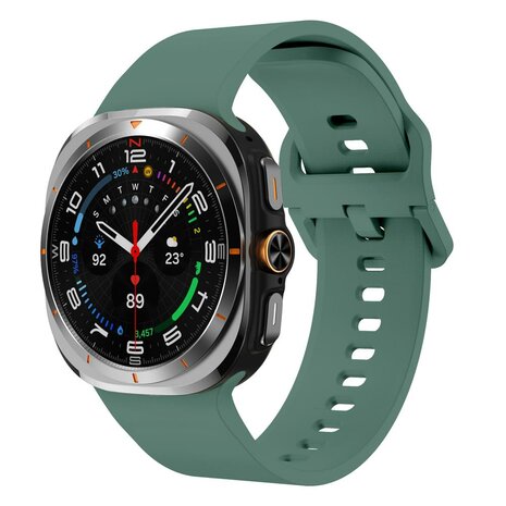 Solid color siliconen band - Groen - Samsung Galaxy Watch Ultra - 47mm
