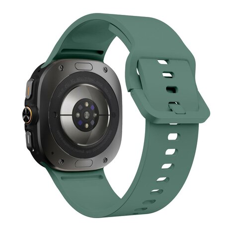 Solid color siliconen band - Groen - Samsung Galaxy Watch Ultra - 47mm