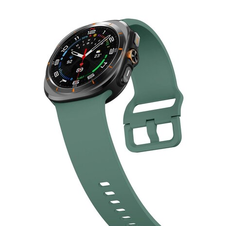 Solid color siliconen band - Groen - Samsung Galaxy Watch Ultra - 47mm