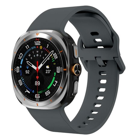 Solid color siliconen band - Donkergrijs - Samsung Galaxy Watch Ultra - 47mm