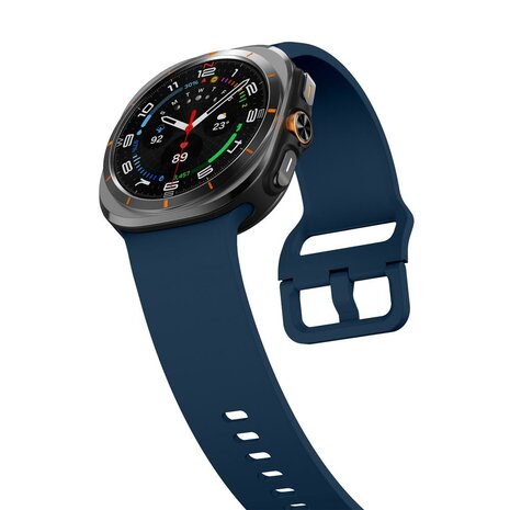 Solid color siliconen band - Donkerblauw - Samsung Galaxy Watch Ultra - 47mm