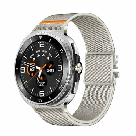 Nylon bandje met Parachute sluiting - Sterrenlicht - Samsung Galaxy Watch 8 Classic - 46mm