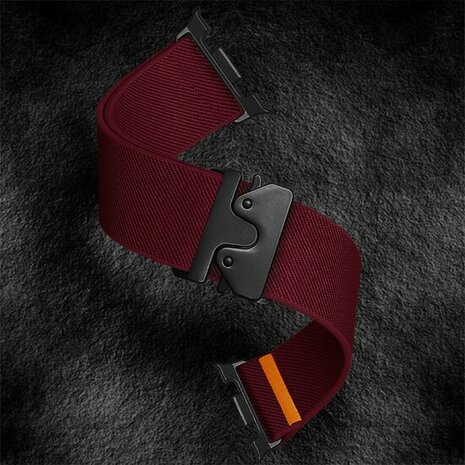 Nylon bandje met Parachute sluiting - Bordeaux - Samsung Galaxy Watch 8 Classic - 46mm