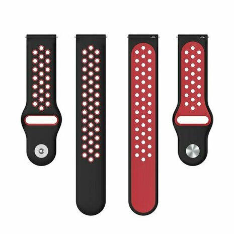 Sport Edition siliconen band - Zwart + rood - Huawei Watch GT 6 / GT 6 pro - 46mm