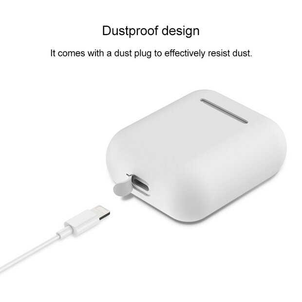 AirPods 1/2 hoesje Liquid series - Siliconen - grijsgroen - Schokbestendig