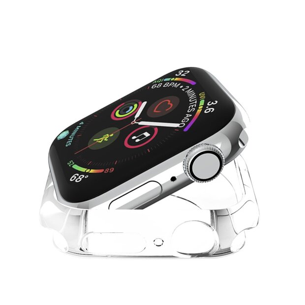 Siliconen case 44mm - Transparant - Geschikt voor Apple Watch 44mm