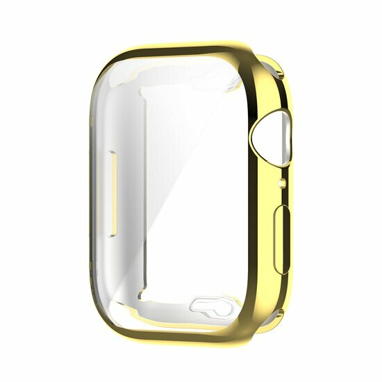 Siliconen case (volledig beschermd) 41mm - Goud - Geschikt voor Apple watch 41mm