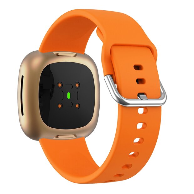 Fitbit Versa 3 &amp; 4 / Sense 1 &amp; 2  - Siliconen bandje - Oranje