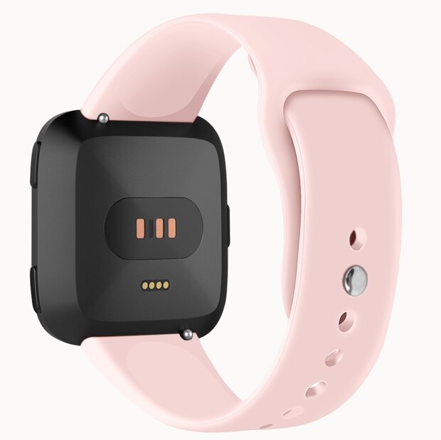 Fitbit Versa 1 / 2 &amp; Lite  siliconen bandje - Maat: Small - Roze