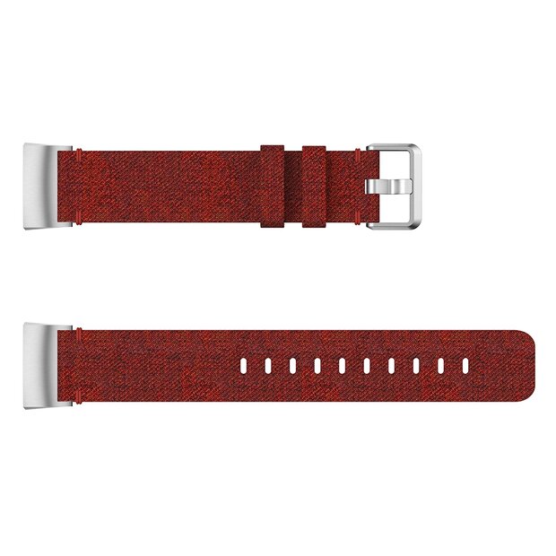 Fitbit Charge 3 &amp; 4 nylon bandje - Donker rood