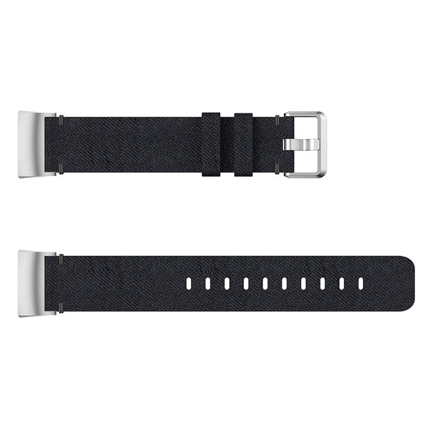 Fitbit Charge 3 &amp; 4 nylon bandje - Zwart