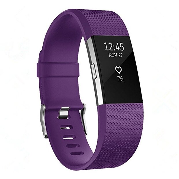 Fitbit Charge 2 sportbandje - Maat: Large - Paars