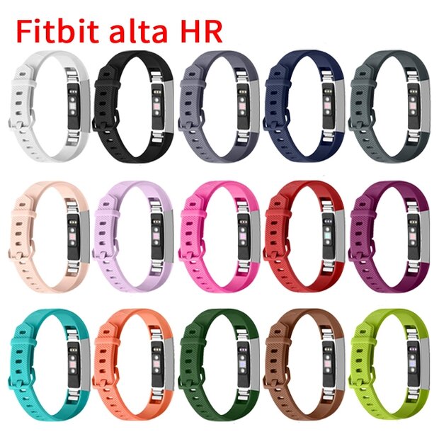 FitBit Alta HR siliconen bandje met gesp - Maat: Large - Turquoise