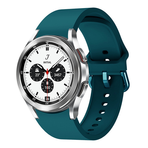 Samsung Galaxy Watch 4 Classic - 42mm &amp; 46mm - Classic sportbandje - Blauwgroen