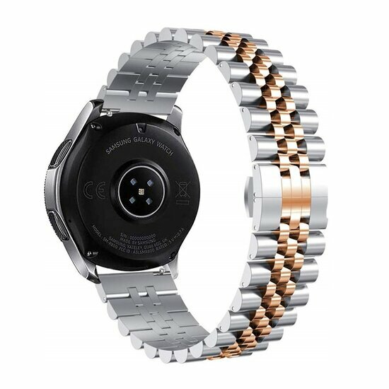 Stalen band - Zilver / ros&eacute; goud - Samsung Galaxy Watch Active 2
