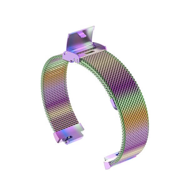 Fitbit Inspire Milanese bandje met gesp - Maat: Large  - Multi