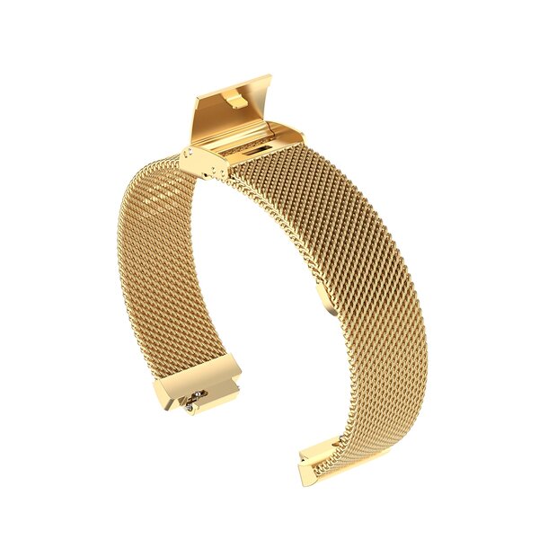 Fitbit Inspire Milanese bandje met gesp - Maat: Large  - Goud