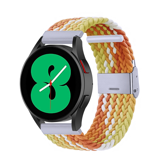 Braided nylon bandje - Geel / oranje - Garmin Vivoactive 6 / Vivoactive 5 / Vivoactive 3