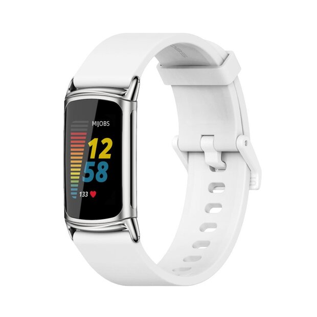 FitBit Charge 5 &amp; 6 Extra soft siliconen bandje - Wit