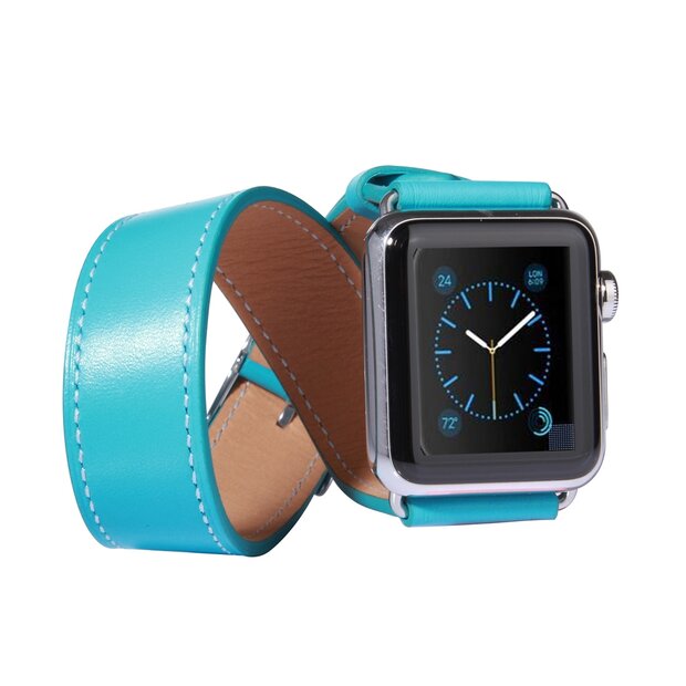 Kakapi Double Strap bandje - Turquoise - Geschikt voor Apple Watch 44mm / 45mm&nbsp;/ 46mm / 49mm
