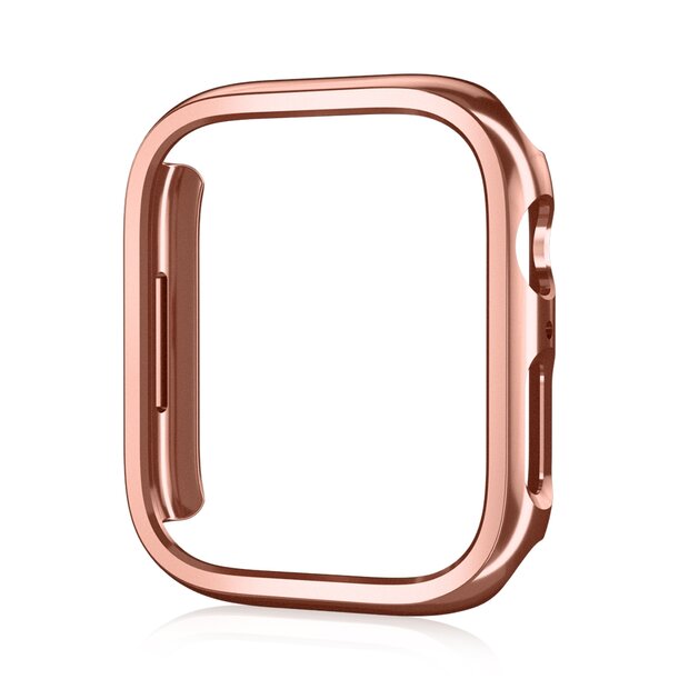 Hard case 41mm (open front) - Ros&eacute; goud (glans) - Geschikt voor Apple Watch 41mm