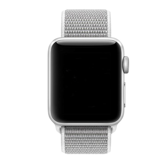 Sport Loop nylon bandje - Licht grijs - Geschikt voor Apple Watch 44mm / 45mm&nbsp;/ 46mm / 49mm