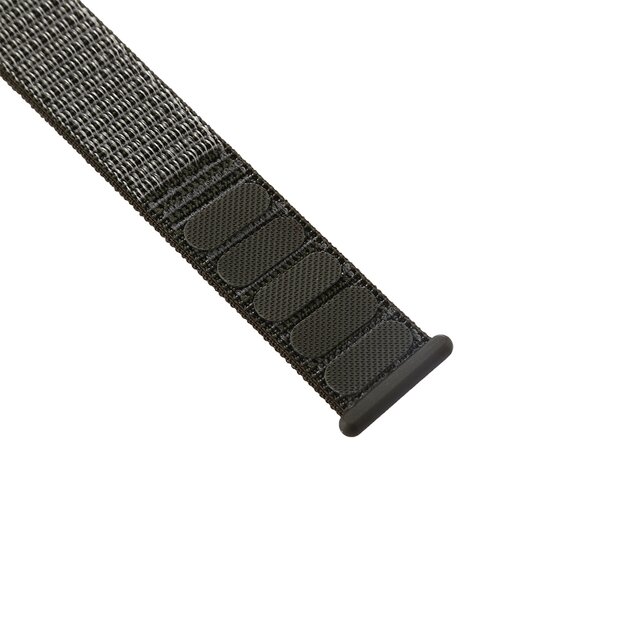 Sport Loop nylon bandje - Grijs met donkergroen - Geschikt voor Apple Watch 44mm / 45mm&nbsp;/ 46mm / 49mm