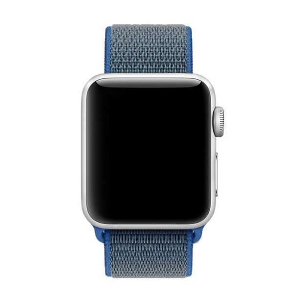 Sport Loop nylon bandje - Donkerblauw - Geschikt voor Apple Watch 44mm / 45mm&nbsp;/ 46mm / 49mm