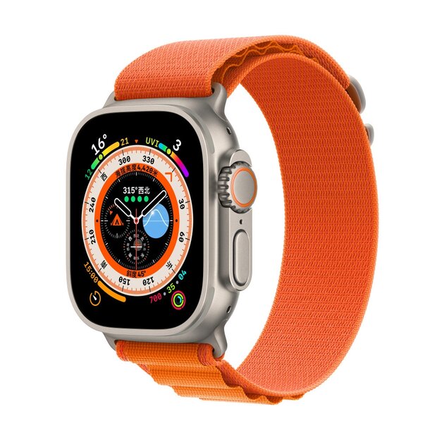 Alpine Loop nylon bandje - Oranje - Geschikt voor Apple Watch 38mm / 40mm / 41mm / 42mm
