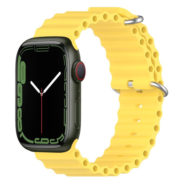 Ocean bandje - Geel - Geschikt voor Apple Watch 38mm / 40mm / 41mm / 42mm