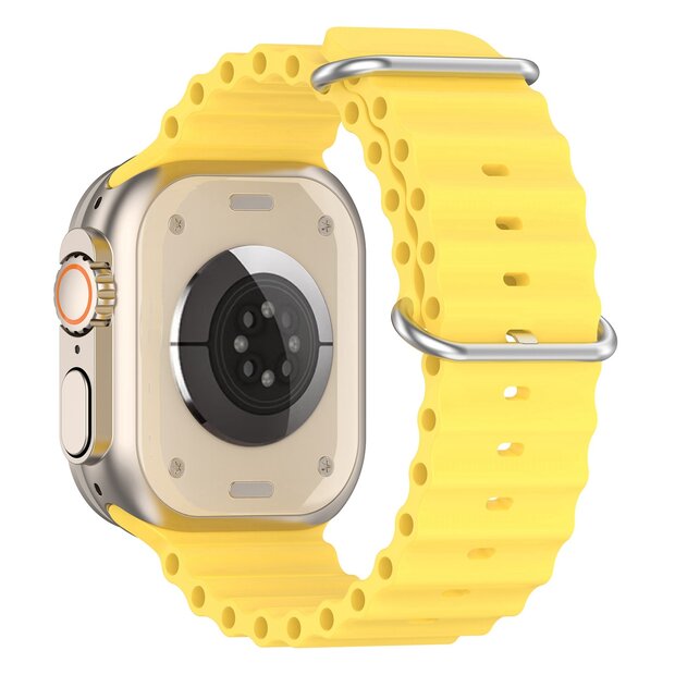 Ocean bandje - Geel - Geschikt voor Apple Watch 44mm / 45mm&nbsp;/ 46mm / 49mm