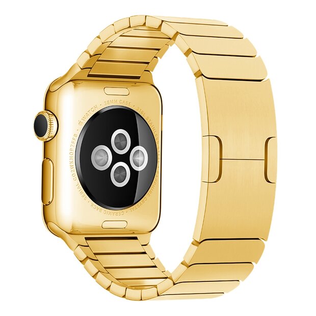 Schakelarmband Stainless Steel bandje - Goud - Geschikt voor Apple Watch 44mm / 45mm&nbsp;/ 46mm / 49mm