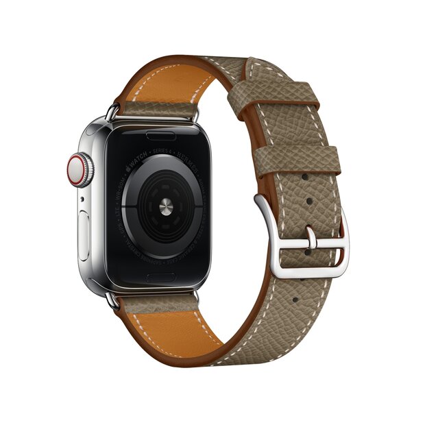 Lederen bandje - Bruin - Geschikt voor Apple Watch 38mm / 40mm / 41mm / 42mm