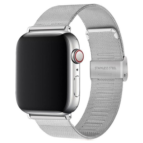 Milanese Loop bandje - Zilver - Geschikt voor Apple Watch 44mm / 45mm&nbsp;/ 46mm / 49mm
