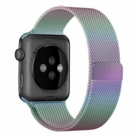 Milanese RVS bandje - Multicolor - Geschikt voor Apple Watch 44mm / 45mm&nbsp;/ 46mm / 49mm