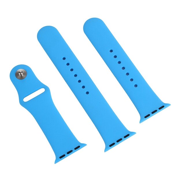 Rubberen sportbandje - Blauw - Geschikt voor Apple Watch 44mm / 45mm&nbsp;/ 46mm / 49mm