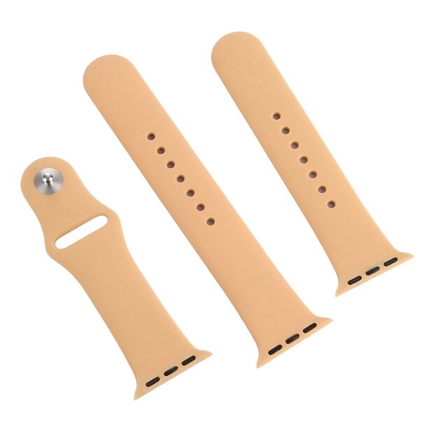 Rubberen sportbandje - Beige - Geschikt voor Apple Watch 44mm / 45mm&nbsp;/ 46mm / 49mm