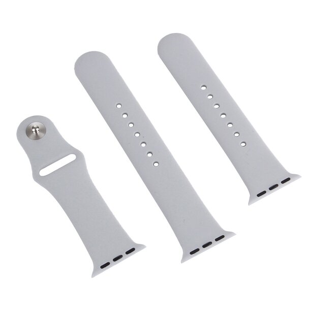 Rubberen sportbandje - Grijs - Geschikt voor Apple Watch 44mm / 45mm&nbsp;/ 46mm / 49mm