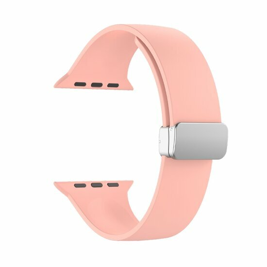Siliconen bandje - Folding Buckle - Roze - Geschikt voor Apple Watch 44mm / 45mm&nbsp;/ 46mm / 49mm